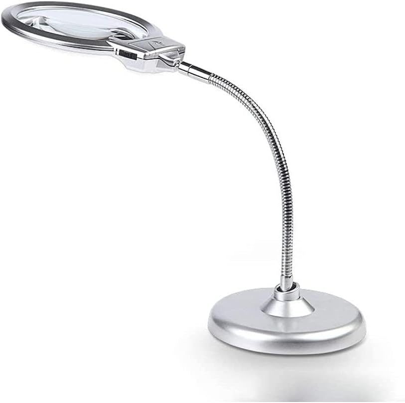 JSEIAJB Illuminated Magnifying Glass Portable Magnifying Glass with Magnifying Glass, Suitable for Reading by The Elderly