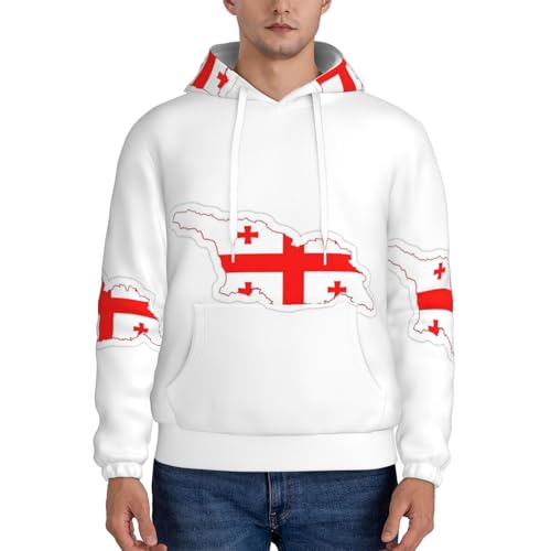 Sweat a capuche homme imprimé pull polyester Georgie - 2