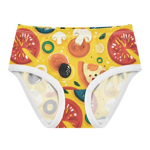 Wusikd Colorful Pizza Girls' Underwear Cotton Girls Briefs Soft Toddler Underwear 2T
