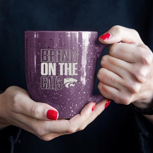 Rico Industries NCAA Kansas State Wildcats - KSU Bring On The Cats 16 oz Team Color Laser Engraved Speckled Ceramic Coffee Mug by Rico Industries - Used condition - Image 4