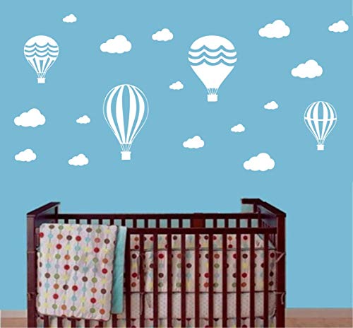 Vinilo Decorativo Nube y Globo Blanco 40x90 cm miniatura 3