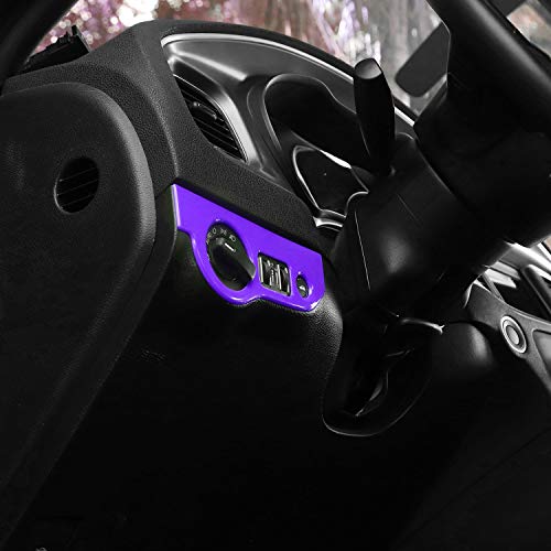 Voodonala for Challenger Charger Headlight Switches Trim for 2015-2020 Dodge Challenger, for 2010-2020 Dodge Charger, ABS Purple 1pc