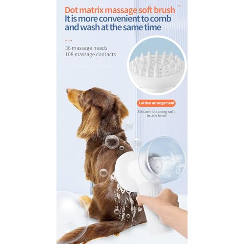 Cepillo de Baño de Masaje para Mascotas contra Enredos en Perros 4