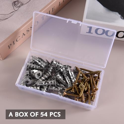 54 Stück Gipskarton Befestigungen Heavy Duty mit Gipskarton Schrauben,Selbstbohrer Trockenwand Befestigungen Set,Stärkerer Griff & Dauerhafte Qualität,für Kompositplatten Steinbetondecke