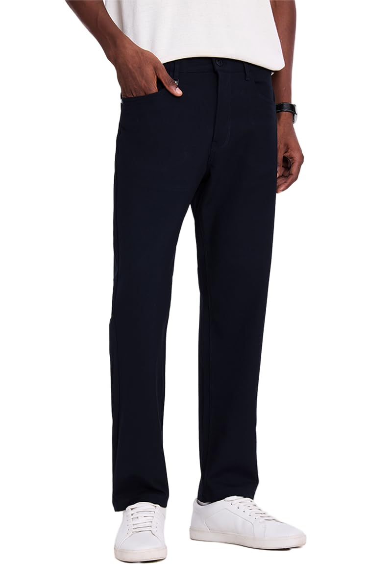 snitch Men Trousers Festive & Club Wear | Slim Fit Mid Rise Plain Front Solid Washed Design | Premium Polyester Viscose Blend & Stretchable Fabric for Summer Outings-picture-22