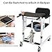 GeRRiT Patient Lift Transfer Chair for Home,180° Split Seat for Elderly,W/Potty,4 in 1 Height Adjustable Patient Transfer Chair for Seniors Elderly Handicapped,Bathroom Wheelchair (Black)
