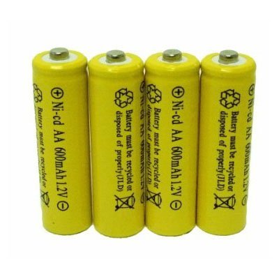4 Piece Set Aa Nicd 600Mah 1.2V Rechargeable Battery Personal Healthcare / Health Care #TOP4