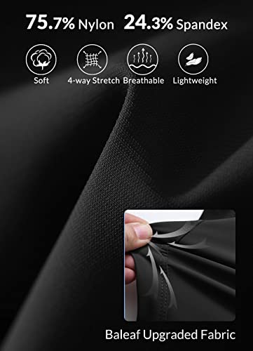 Baleaf Men's Lightweight Joggers Quick Dry Cargo Pants Upf 50+ Stretch Jogger Pants Hiking Outdoor Running Track Workout Black M #TOP2