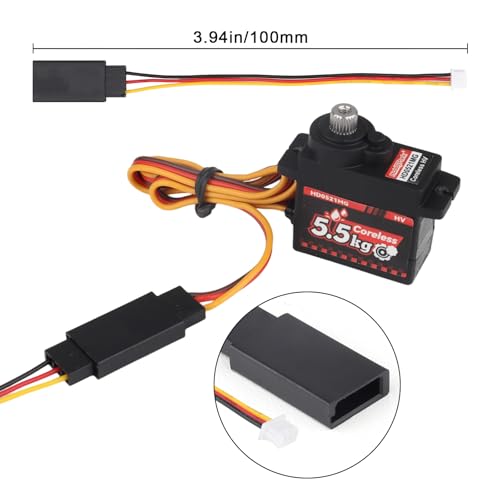 HobbyPark Waterproof Micro Servo Coreless Motor Metal Gear Digital Servos 5.5kg High Torque Mini Servo for FCX24 Axial SCX24 AX24 1/24 RC Crawler Car Upgrades Replacement by Hobbypark - Image 8