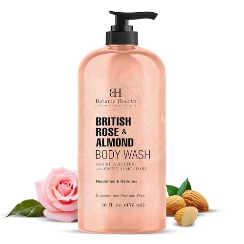 Botanic Hearth British Rose & Almond Body Wash– 16 fl oz