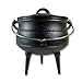TP BBQ Potjie Marmite Fonte, Four Néerlandais pré-assaisonné, Cocotte, grill pot à feu avec pieds et couvercle, Rôtissoire Casserole idéale pour braiser en Camping, Cuisson Barbecue, 6 litre