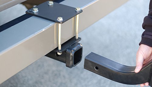 Image of Camco Eaz-Lift Camper /RV Bumper Hitch - Ideal for Bikes, Cargo Racks & More - Clamps onto 4 inch Square RV Bumpers - No Drilling Required for Install - Crafted of Heavy Duty Powder-Coated Steel (48473)
