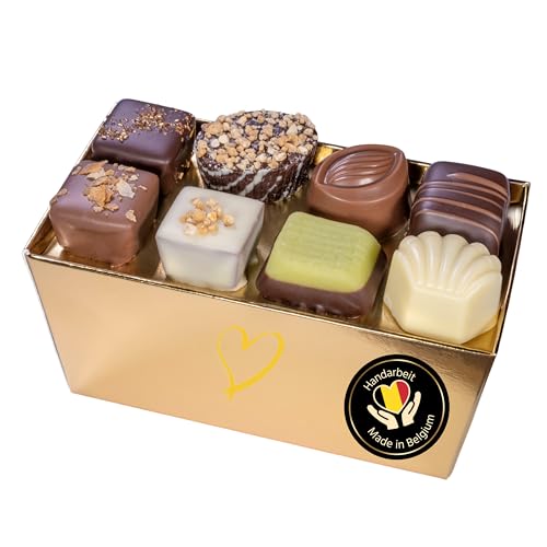 ePralinchen handverarbeitete belgische Luxus-Pralinen | Premium Edition 300g | klassische Pralinenmischung mit Nuss, Frucht, Karamell uvm. | ohne Alkohol | köstliche Schokolade made in Belgium