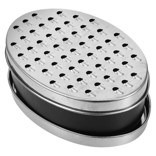 Rallador de Queso con Contenedor Negro 3 Piezas Acero Inoxidable miniatura 1