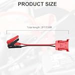Jumper Cables avec adaptateur compatible avec Milwaukee M18 18V Démarreur de saut à batterie, 12AWG 2FT/0,6M fil de silicone, câble de booster automobile pour sauter voiture de démarrage utilisant la batterie d'outil