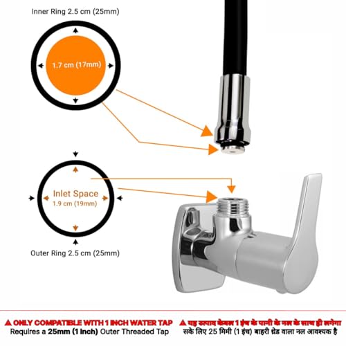 Image of Volo 360 Degree Swivel Spout for Basin Mixture and Flexible Silicone Taps (Black)