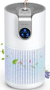 MOOKA Air Purifiers for Home Large Room Up to 1500ft with Aromatherapy, H13 True HEPA Air Purifier for Bedroom Pets Kitchen, Air Filter Cleaner for Wildfire Smoke Pollen Dust Dander Odor, 15dB