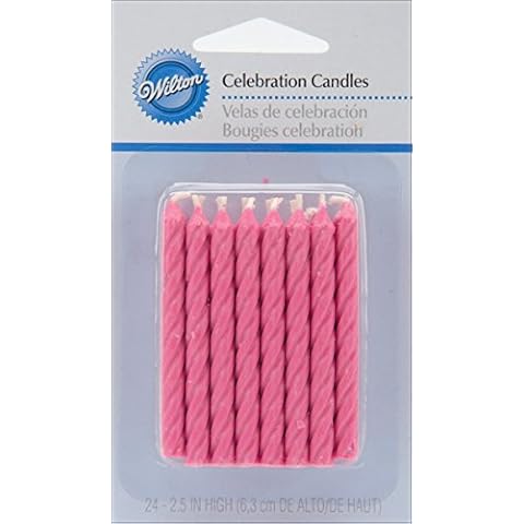 Wilton Pink Birthday Candles Pack of 24 Cover