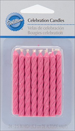 Wilton Birthday Candles, 2.5-Inch, Pink, 24-Pack