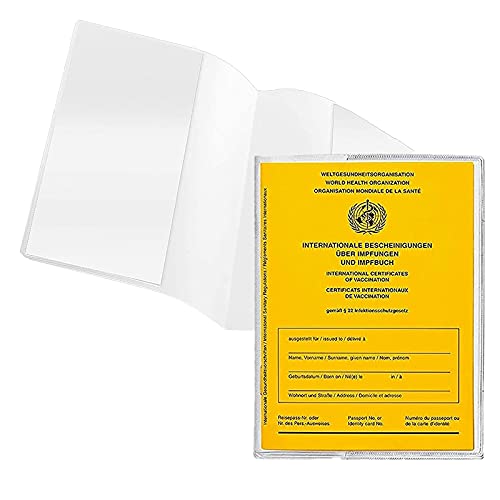 BBYU Impfpass Hülle Set Erwachsene & Kinder 2021 Impfpass Hülle Transparent Schutzhülle Impfausweis Reißfeste Impfpasshülle Etui Impfpass Bestellen Kostenlos 93 mm x 130 mm (10 PCS) Cover