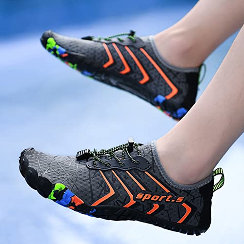 Swim Shoes for Women,Summer Pool Diving Beach Barefoot Shoes Men,Lightweight Breathable Aqua Surf Water Shoes,Adult Unisex,for Boating Fishing Kayaking Yoga2