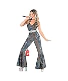 Morph Disfraz Disco Mujer Años 70, Carnaval Talla M