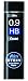 Pentel Ain Stein Mechanical Pencil Lead, 0.9mm HB, 36 Pieces (C279-HB)