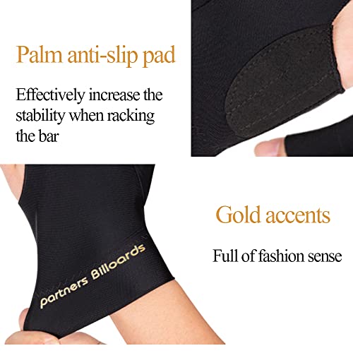 Topdanchuang 2Pcs Anti Slip Billiard Glove 3 Fingers Show Gloves Left Hand Snooker Glove Billiard Accessories Fits On Left Hand For Men Women #TOP6