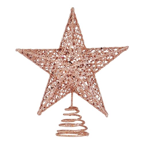 Stella puntale per albero di Natale, Puntale per Albero di Natale, Glitter Albero Topper, Topper e Decorazione Natalizia (A)