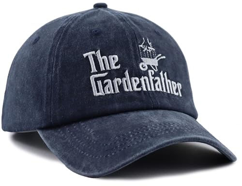 Image of The Garden Father Hat for Men, Funny Adjustable Cotton Embroidered Gardeners Dad Baseball Cap