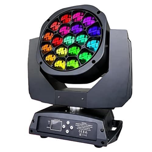 YILAITE 19-15 19x15W RGBW 4 En 1 Feuille De LED Zoom Zoom TÊTE DE TÊTE DE TÊTE ÉTABLAGE, BEE EYE OUTES Lavez La Lumière Pour Effet D'éclairage En Scène Avec DMX Control DJ Disco Et Discothrub