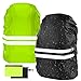 flintronic Regenschutz für Rucksäcke, 2 Stück Schulranzen wasserdichte Regenhülle, S (18L-30L) Windabweisend Rucksackschutz mit Reflexstreifen für Wandern, Camping, Radfahren