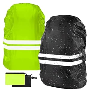 flintronic Backpack Waterproof Cover, Backpack Waterproof Case, Backpack Protector, Rain Cover for Backpack with Reflective Material, Ideal in Bad Light and Darkness