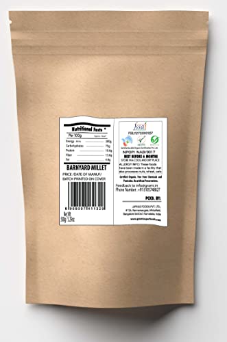 Image of Grami SuperFoods Organic Barnyard Millet Grain (Pack of 2) 500g