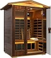 LTCCDSS Ultra Low EMF Red Cedar Sauna 2 Person, Outdoor Far Infrared Sauna for Home, EMF 0.1-1mG, 6 Carbon Crystal Heaters, Bluetooth & Chromotherapy 57.8 * 40.5 * 81.1 in