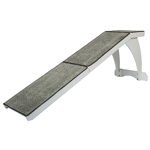 PetSafe CozyUp Bed Ramp - Supports Pets Back & Joints - High Traction Carpet Surface - Furniture-Grade Wood - Cherry or White Finish - Heavy Duty Bed Access Ramp - White - Image 6