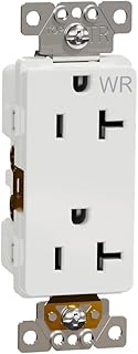 Schneider Electric – Square D X Series 20A 125V Indoor & Outdoor Weather & Tamper Resistant Heavy Duty Duplex Decorator Receptacle Outlet, Screw-In Installation, Back Wire Clamps, Matte White