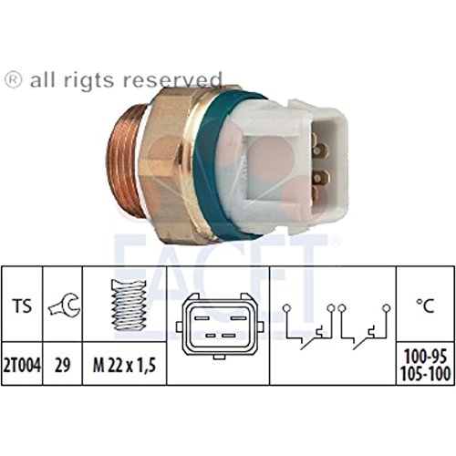 FACET 7.5638 Thermocontact pour ventilateur de radiateur