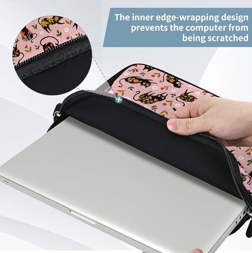 RICHEN 10 inch Messenger Bag Carrying Case with Handle Accessory Pocket Fits 7 to 10-Inch Laptops/Notebook/Kids Tablet (7-10.2 inch, Flowers Cats) by RICHEN - Image 7