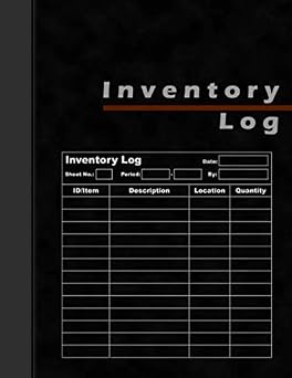 Inventory Log Large Inventory Management Book - 120 Pages - Inventory Log For Business Stock and Home