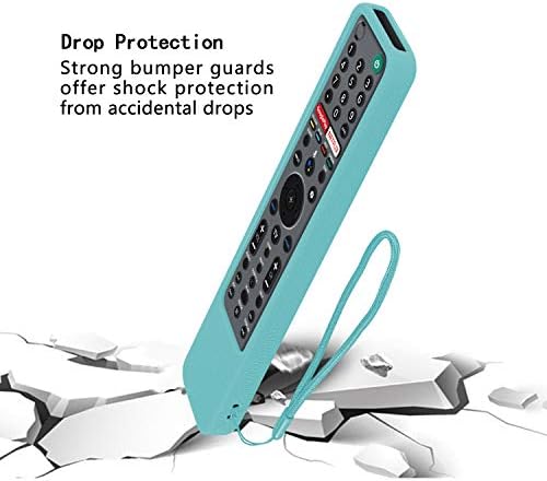 1PCS Protective Silicone Remote Case for Sony RMF-TX600U RMF-TX500U RMF-TX520E RMF-TX621E RMF-TX600E Smart Remote Control, Washable Shockproof and Skin-Friendly Remote Cover (Glow in The Dark, Blue)