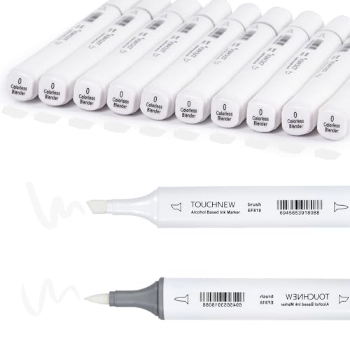 Liulich 10Pcs Alcohol Markers Pure Color Series,Dual Tip Sof