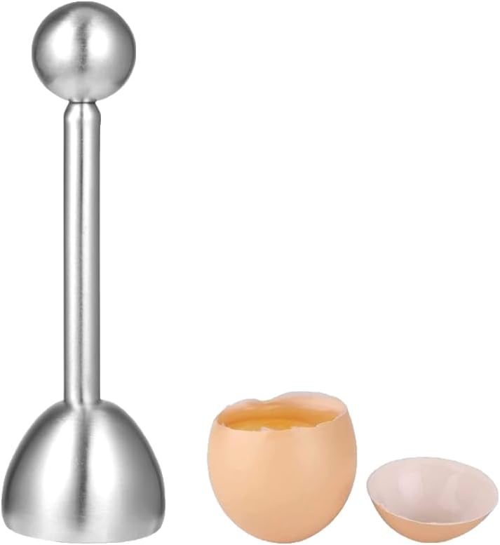 Rosenstein & Söhne Küchengadgets: 4er-Set Eierköpfer & Eieröffner aus Edelstahl, für harte & weiche Eier (Eierklöpfer Rosenstein & Söhne Küchengadgets: 4er-Set Eierköpfer & Eieröffner aus Edelstahl, für harte & weiche Eier (Eierklöpfer
