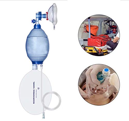 Adult PVC Respiratory Mask, Oxygen Mask, Reservoir Bag, Oxygen Tube, Simple Breathing Kit, 2 Set
