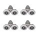 Ducha Doble Puerta Ruedas Rodillos para Puerta de Ducha Parte Superior y Inferior Doble Rodillo para Puerta de Ducha para puerta corredera de cristal baño,para vidrio de 4 a 6 mm(25 mm) 4 PCS