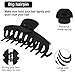 2 Pack Big Hair Claw Clips Nonslip Large Claw Clip for Women and Girls Hair,Strong Hold Grips Hair Accessories 4 Inch (Black)
