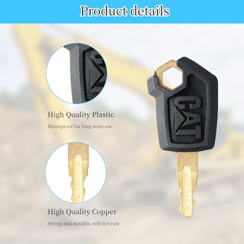 Joyan 2 Stück 5P8500 Universal Zündschlüssel Set, Zündstarterschlüssel für Baumaschinen, Bagger, Bulldozer, Traktoren & Motorräder, Robustes Motorwerkzeug mit Schlüsselrohling