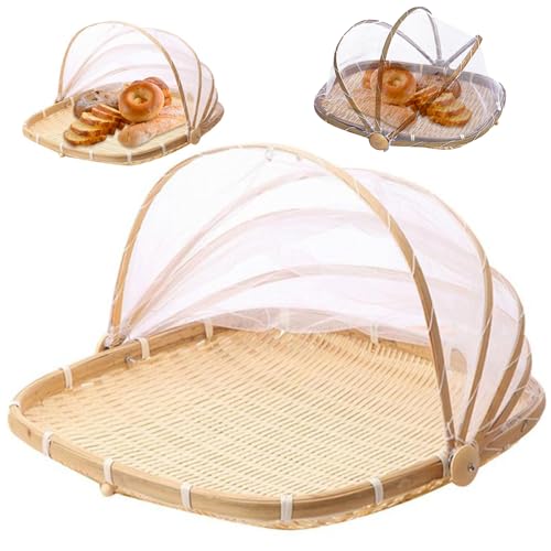 Cesta de frutas con tapa para evitar insectos y polvo en la comida 5