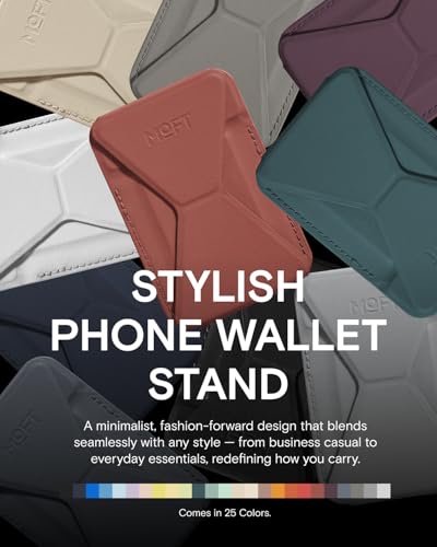 Image of MOFT Magnetic Wallet Stand Compatible with iPhone 16 /15 /14 /13 /12 Series, Angle Adjustment & MOVAS Phone Stand,Light Sienna Brown