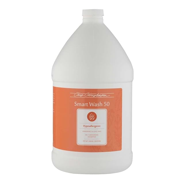 Chris Christensen SmartWash50 - Champú hipoalergénico para perros, altamente concentrado, hipoalergénico…